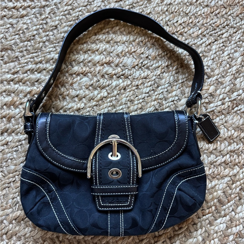 Black Coach Designer Shoulder Bag
